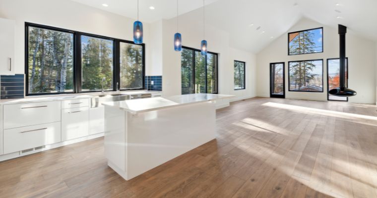 The interior of an energy efficient home in Whitefish