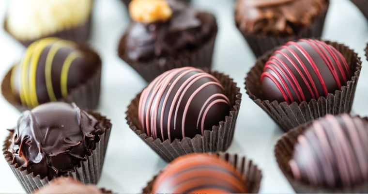 The delicious Artisan Chocolates made from Copperleaf Chocolat Company