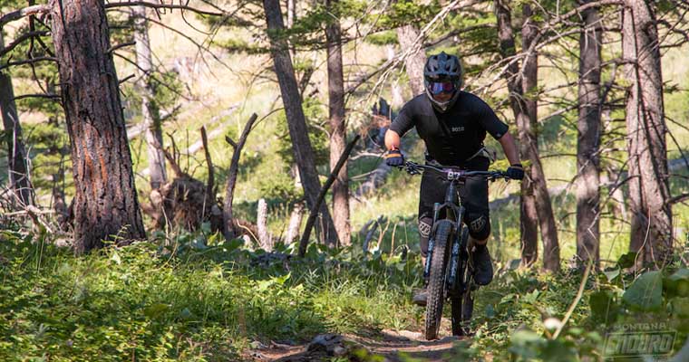 One of the participant on Glacier Enduro Mountain Bike Race in Whitefish