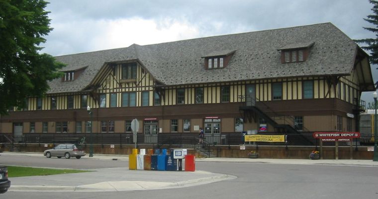 the historic Whitefish Depot exemplifies the architectural beauty of Montana.